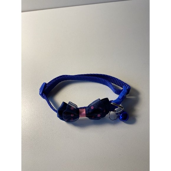 Bowtie Cat Collar with Bell, Blue and Pink, Brand New - Picture 4 of 6